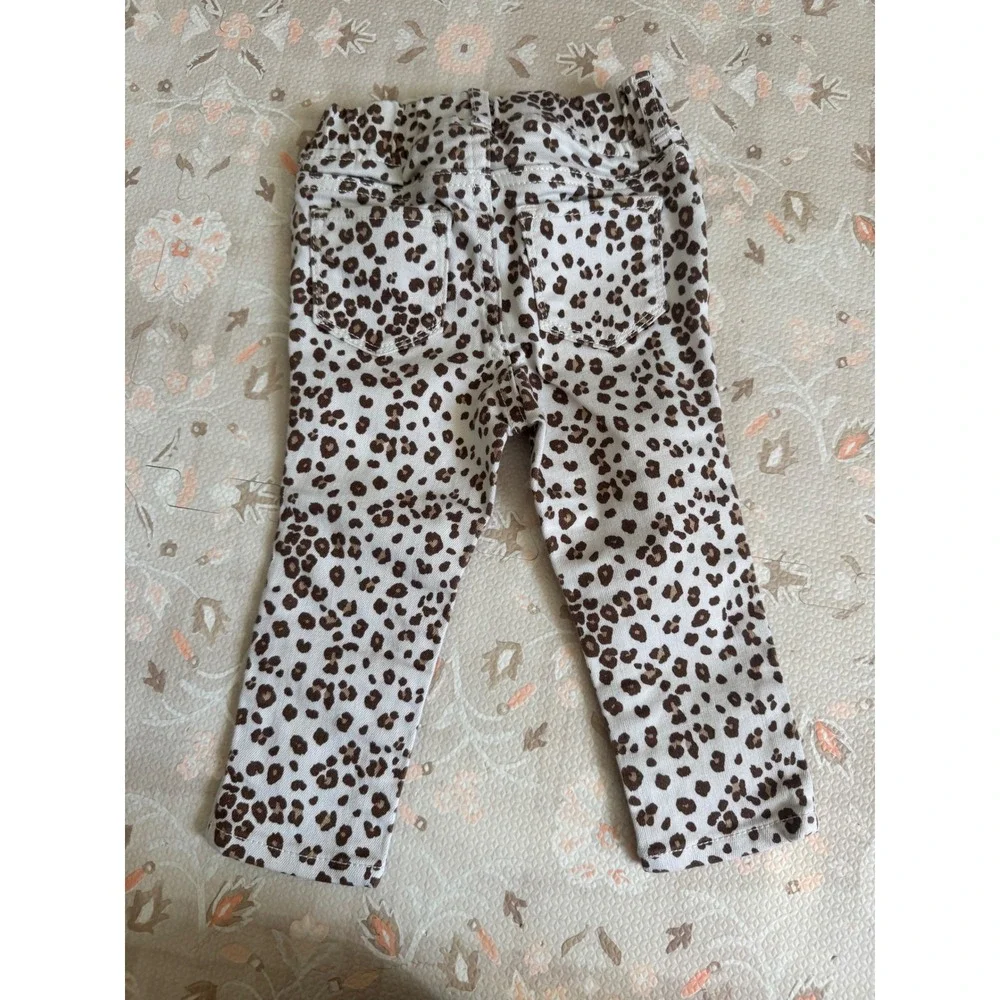 Gap Denim Toddler Girls‎ Leopard Print Stretch Jegging Ankle Pants 2 Years Baby